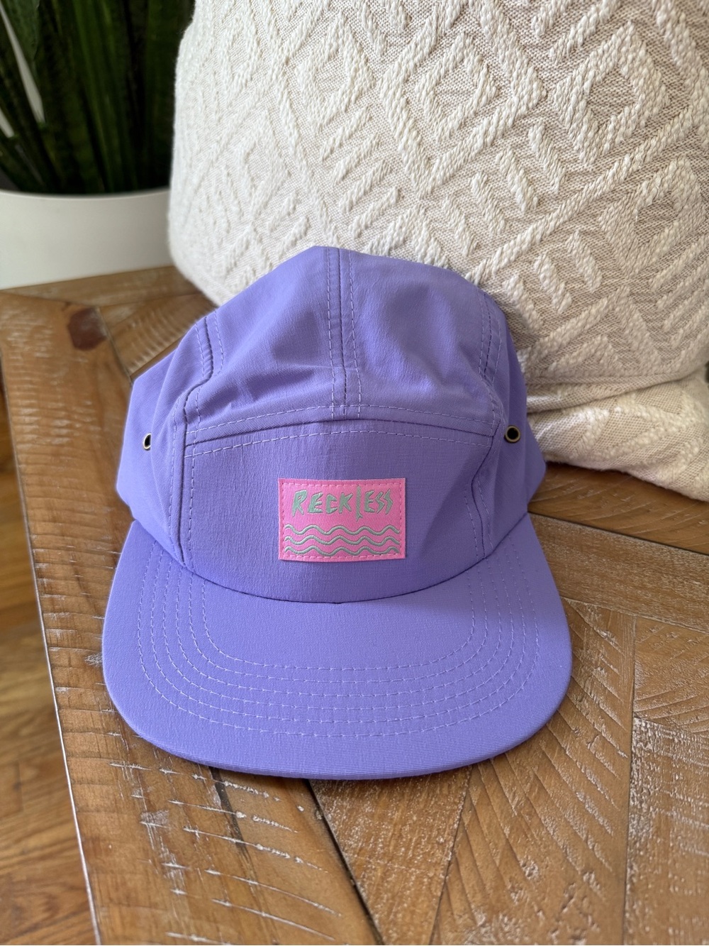 🌿 Notice the Reckless Lilac Five-Panel Cap